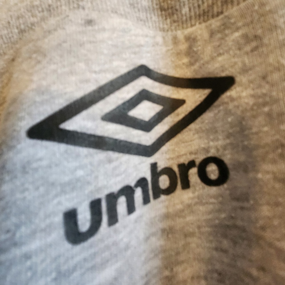 Like New Umbro Jogger Sweatpants Mens Medium Gray Blokecore Athletic Fleece Logo - Picture 9 of 12
